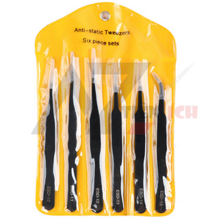 Bộ 6 nhíp PT.ESD gắp linh kiện điện tử, gắp nối mi, gắp đá làm nail