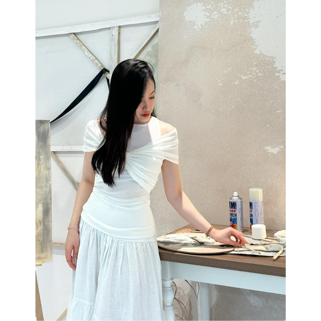 Áo Kiểu Nữ Thanh lịch Nền Nã Tôn Dáng Nữ Tính Dịu Dàng E.S.T | T23 007