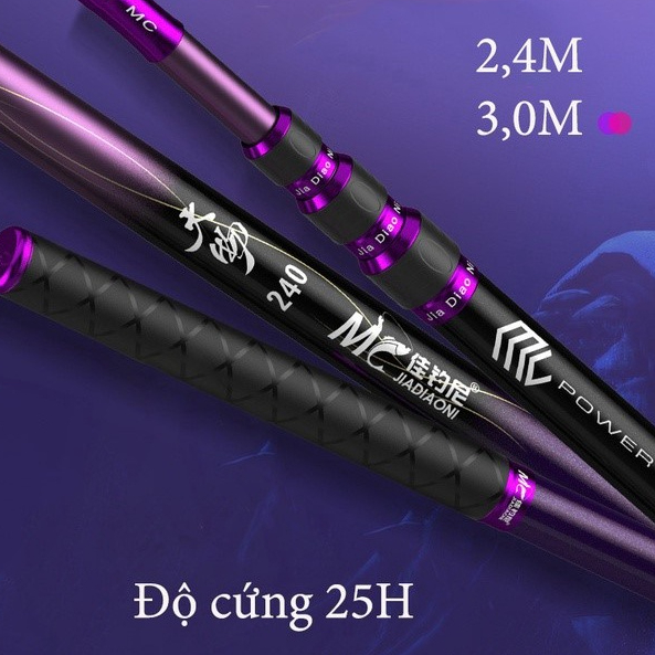 Cán Vợt Săn Hàng MC Tím - Cán MC 2M4 Và 3M