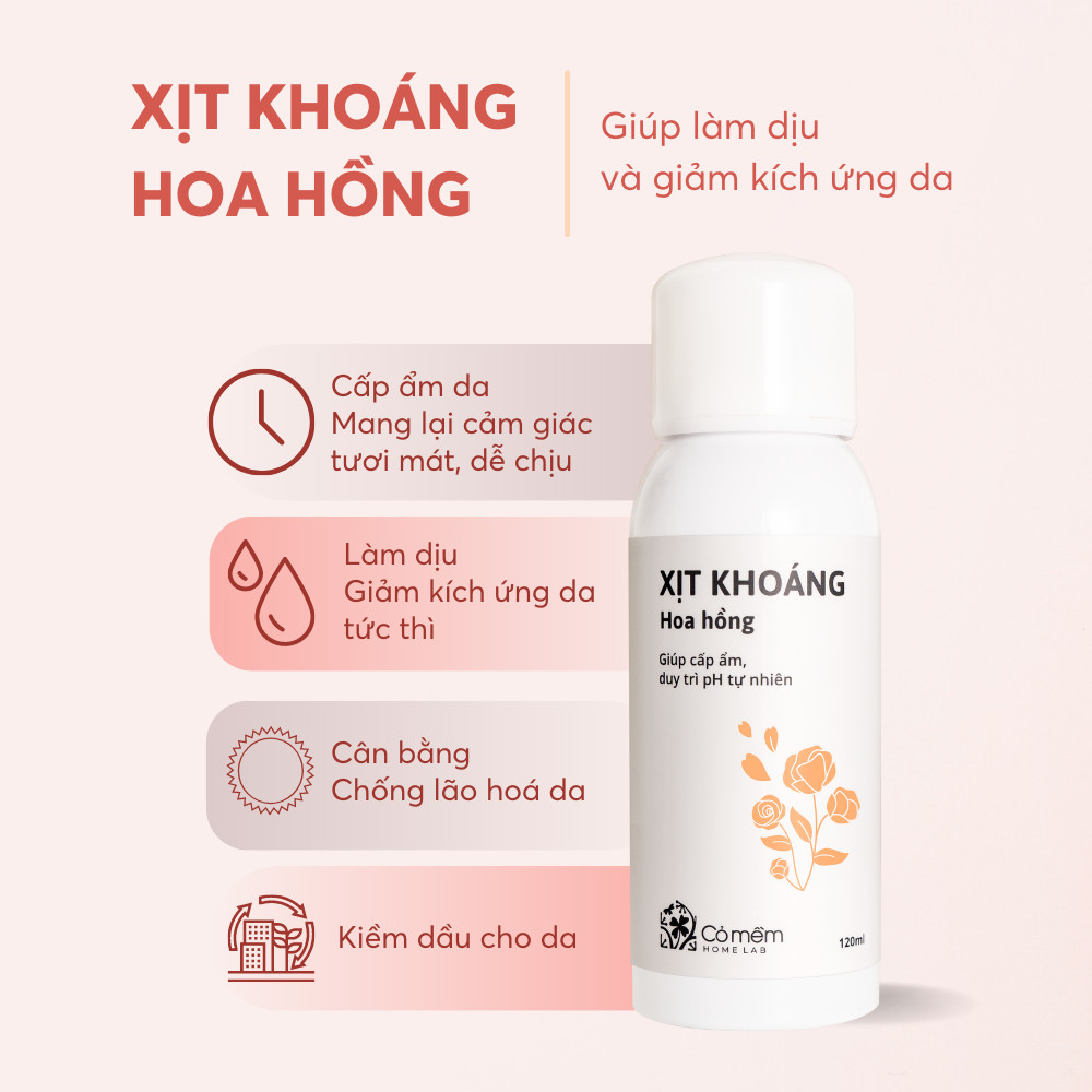 Xịt Khoáng Dưỡng Ẩm Nước Cân Bằng Da Cấp Ẩm Kiềm Dầu Cỏ Mềm 120ml