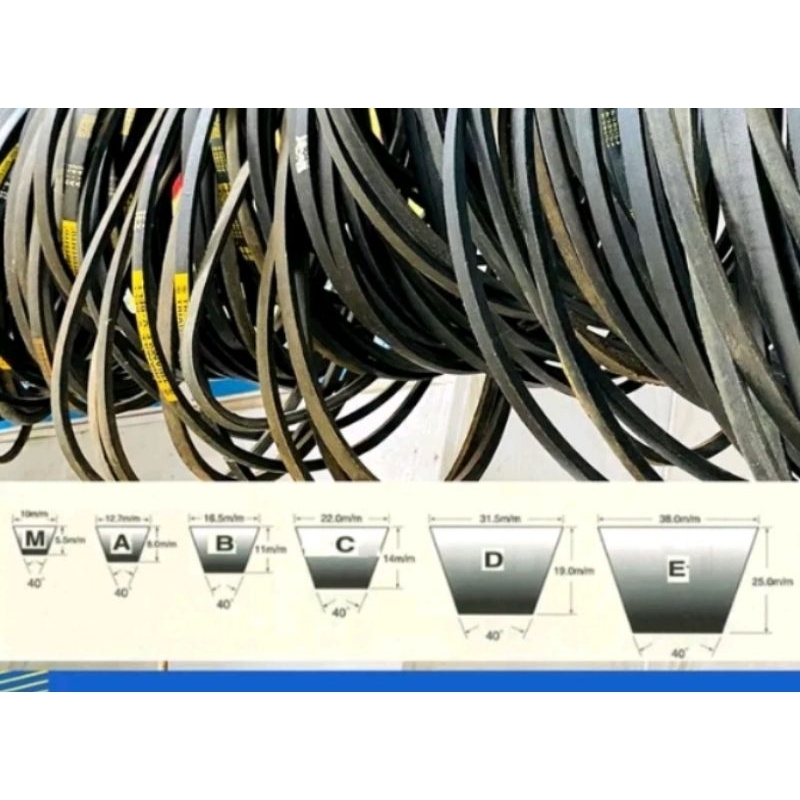 Dây curoa bố đen size M30 31 32 33 34 35 36 37 38 39 40 41 loại tốt sử dụng cho máy may  công nghiệp