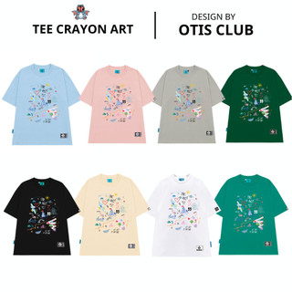 Áo thun unisex local brand otis club - tee crayon art