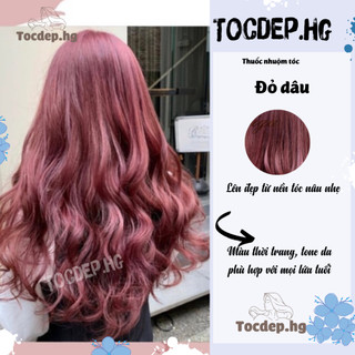 thuốc nhuộm tóc đỏ dâu + tặng kèm oxy trợ dưỡng - Tocdep.HG