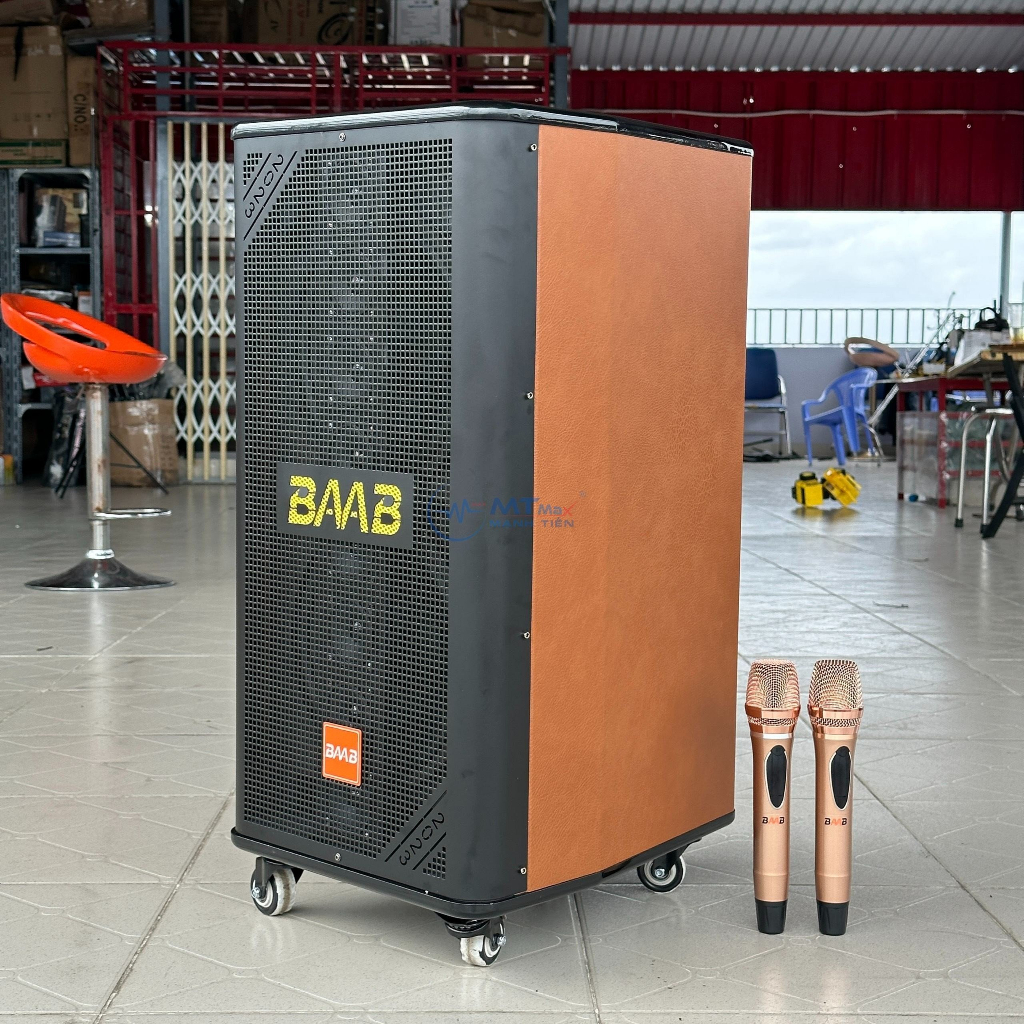 Loa Kéo Karaoke BB822 8 Loa 3 Đường Tiếng, Công Suất Lớn Lên Đến 1500W, Âm Bass 25Cm Bao Mạnh, Bao Chiến Kèm 2 Micro UHF