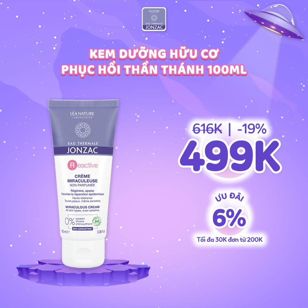 Kem Dưỡng Hữu Cơ Phục Hồi Thần Thánh Eau Thermale Jonzac Reactive Miraculous Cream 100ml