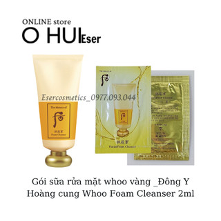 Gói sữa rửa mặt whoo vàng _Đông Y Hoàng cung Whoo Foam Cleanser 2ml_esersample