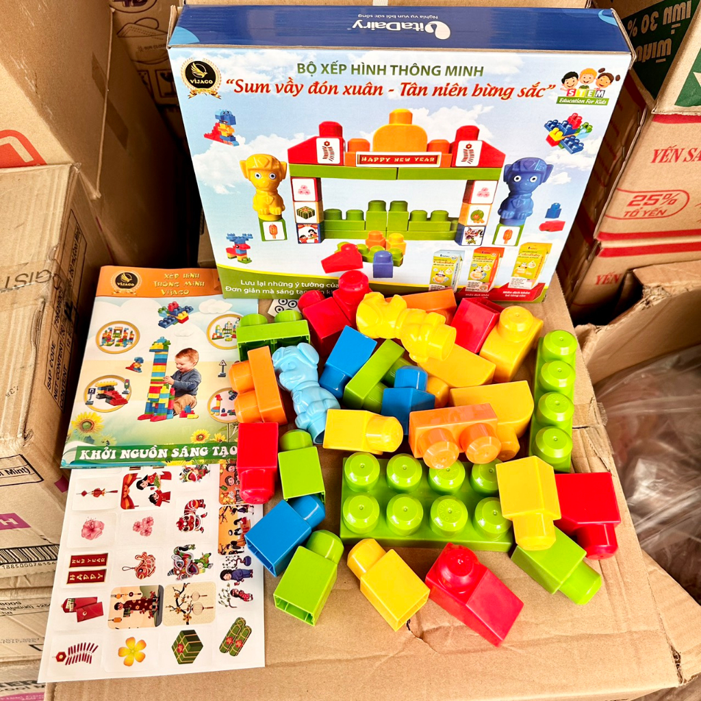 BỘ XẾP HÌNH THÔNG MINH CHO BÉ - Quà tặng sữa Vitadairy
