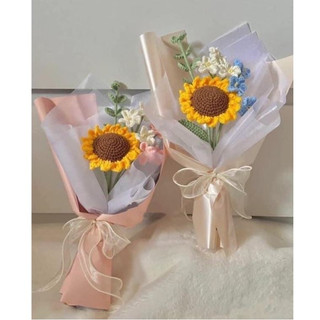 Bó hoa hướng dương len 1 bông