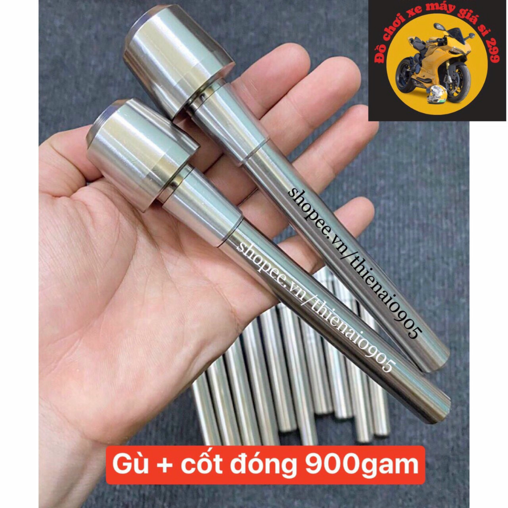 Gù inox + Cốt đóng ghi đông 900g chống rung tay lái