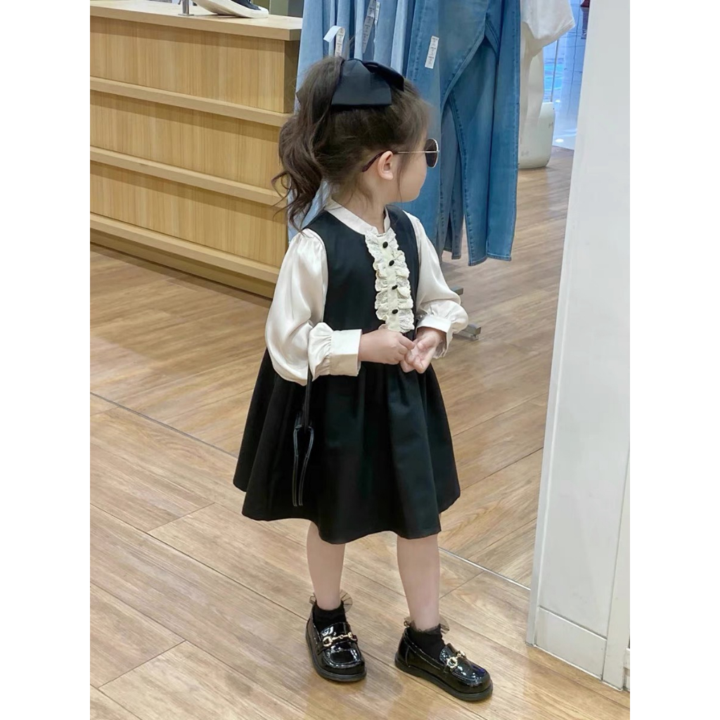 Váy đầm bé gái dài tay cổ trụ cho bé yêu từ 8-20kg