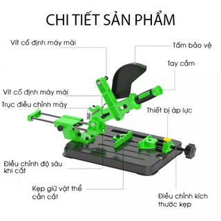 Bàn gắn máy mài thành bàn cắt đa năng - Có thanh kéo di chuyển tiện lợi và tặng 1 lưỡi cắt sắt