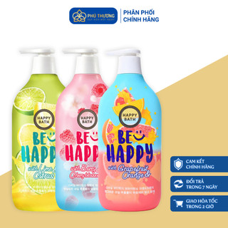  Sữa tắm cấp ẩm, dưỡng trắng Happy Bath Be Happy Body Wash 900g