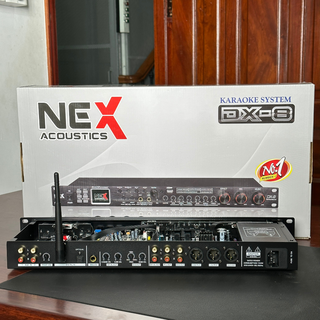 Vang Cơ Lai Số Nex DX8 - Bluetoth Cổng Quang Đầy Đủ, Chip 48Bit 8 Chế Độ Chỉnh Sẵn. Thiết kế theo phong cách hiện đại