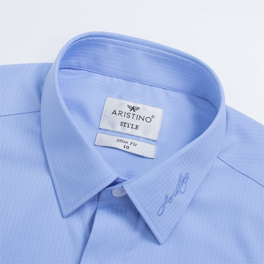 Áo sơ mi nam dài tay ARISTINO phom slim fit ôm vừa vặn, màu xanh lịch lãm và ấn tượng  - ALS28202