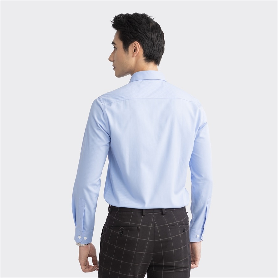 Áo sơ mi nam dài tay ARISTINO phom slim fit ôm vừa vặn, màu xanh lịch lãm và ấn tượng  - ALS28202