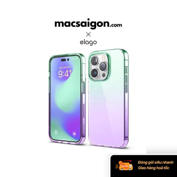 Ốp lưng iPhone 14 Pro Max Aurora ES14ARO67PRO-GRPU - Màu Xanh/Tím