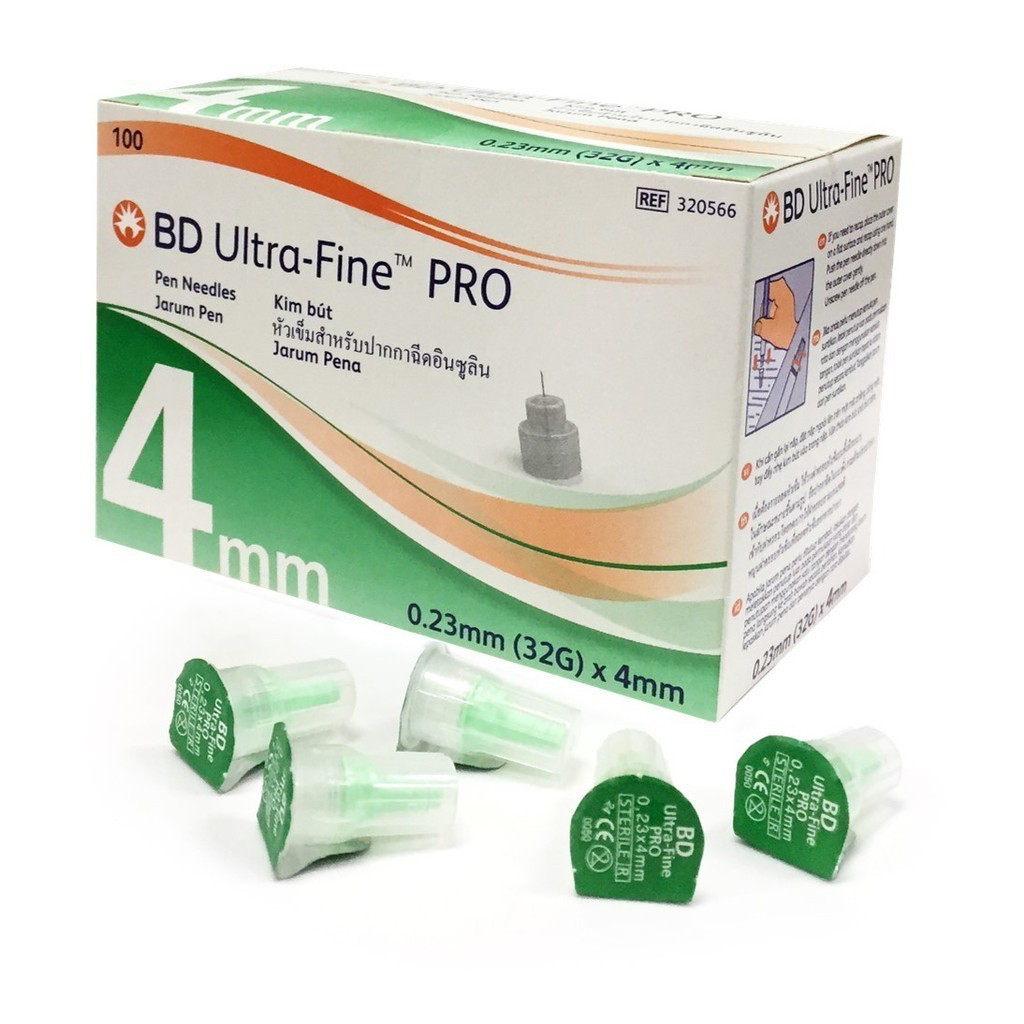 Kim bút tiêm insulin BD Micro-Fine™ 4mm 31G dành cho người điều trị tiểu đường - hàng chính hãng