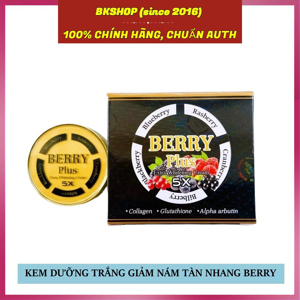 Kem 4k Berry Plus 5x Giảm nám tàn nhang trắng da chính hãng hũ 20g