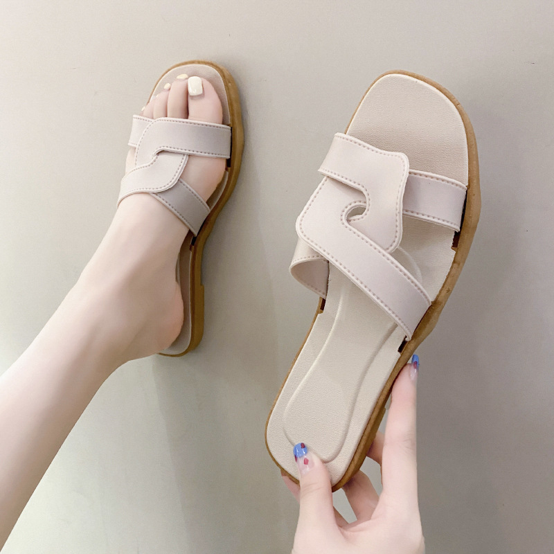 Dép lê nữ quai chéo mới nhất đi mưa đi biển siêu bền nhẹ chống trơn trượt đế bằng mùa hè Validep03 V343