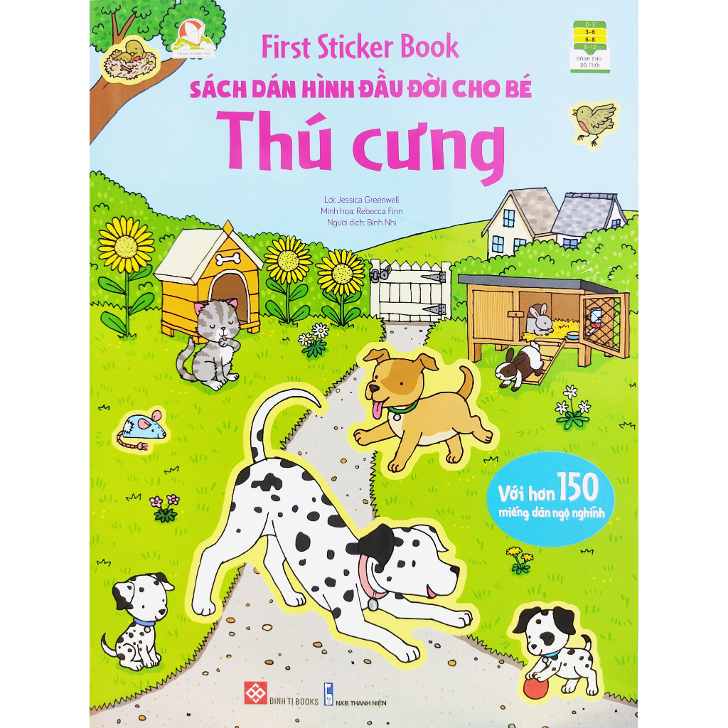 Sách dán hình đầu đời cho bé - First Sticker Book - Thú cưng