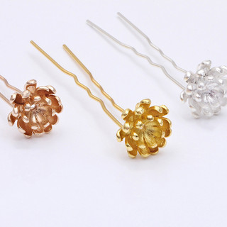 1 cặp gồm 2 cán trâm nụ hoa mẫu đơn 19mm nguyên liệu làm trâm làm trang sức cổ trang cosplay cổ phục có màu KC