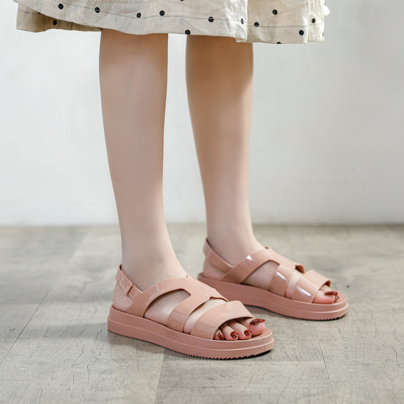 Giày Sandal nữ 3 phân chống nước cao su nhựa dẻo đi mưa quai chéo siêu bền siêu nhẹ validep03 V344