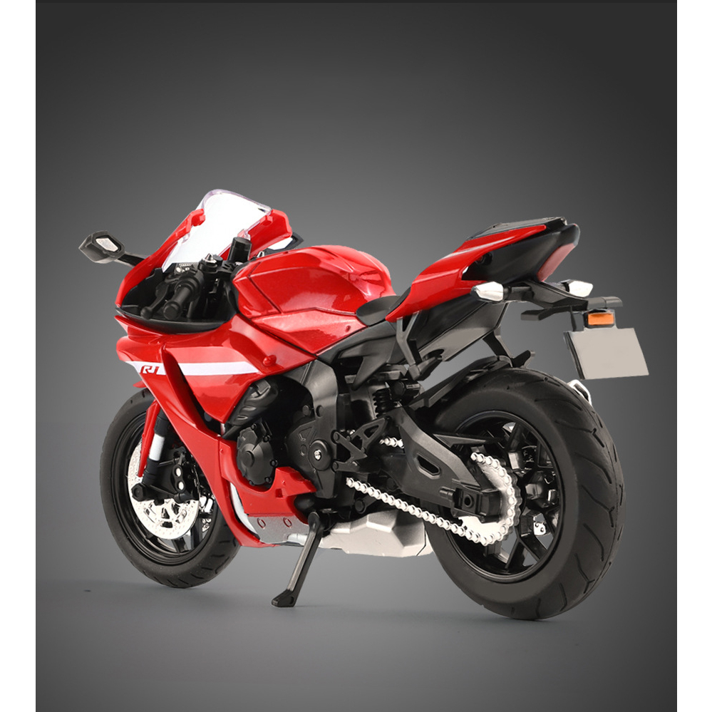 Mô hình xe phân khối lớn Yamaha YZF-R1 bằng hợp kim có giảm xóc và có đèn âm thanh