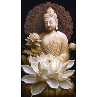 Tranh phật Thích ca Mâu Ni - tranh đính đá 5d tự làm full toàn bộ