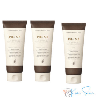 Chai tẩy tế bào chết da mặt byvibes wonder bath pha 5.5 ph balancing pha cleansing foam srm 130ml