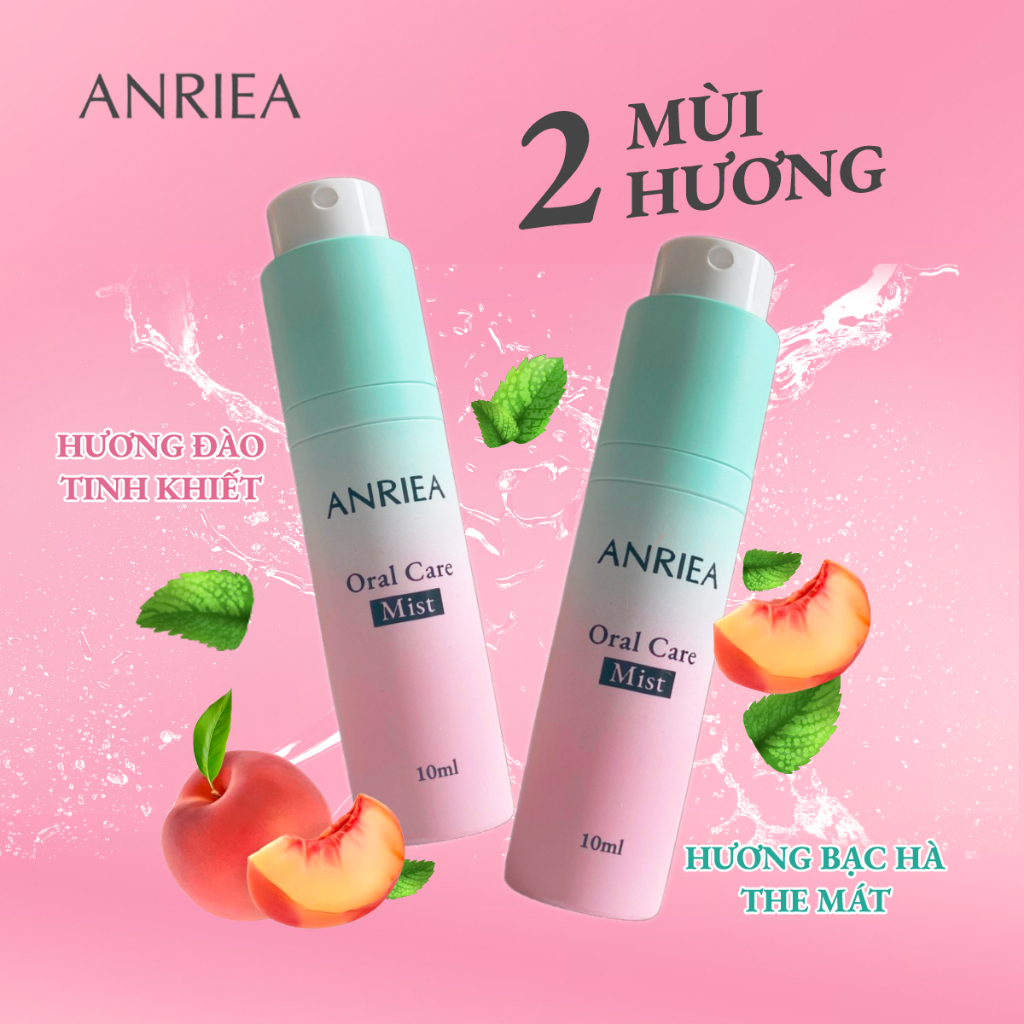 XỊT THƠM MIỆNG ANRIEA ĐẦU XOAY/VẶN 360 NHỎ GỌN TIỆN LỢI