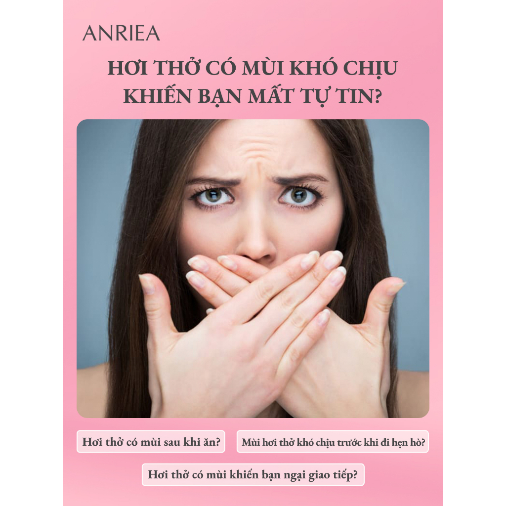 XỊT THƠM MIỆNG ANRIEA ĐẦU XOAY/VẶN 360 NHỎ GỌN TIỆN LỢI