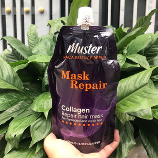 Dầu hấp ủ tóc siêu mềm mượt tóc túi Muster Collagen Repair Mask 500ml..