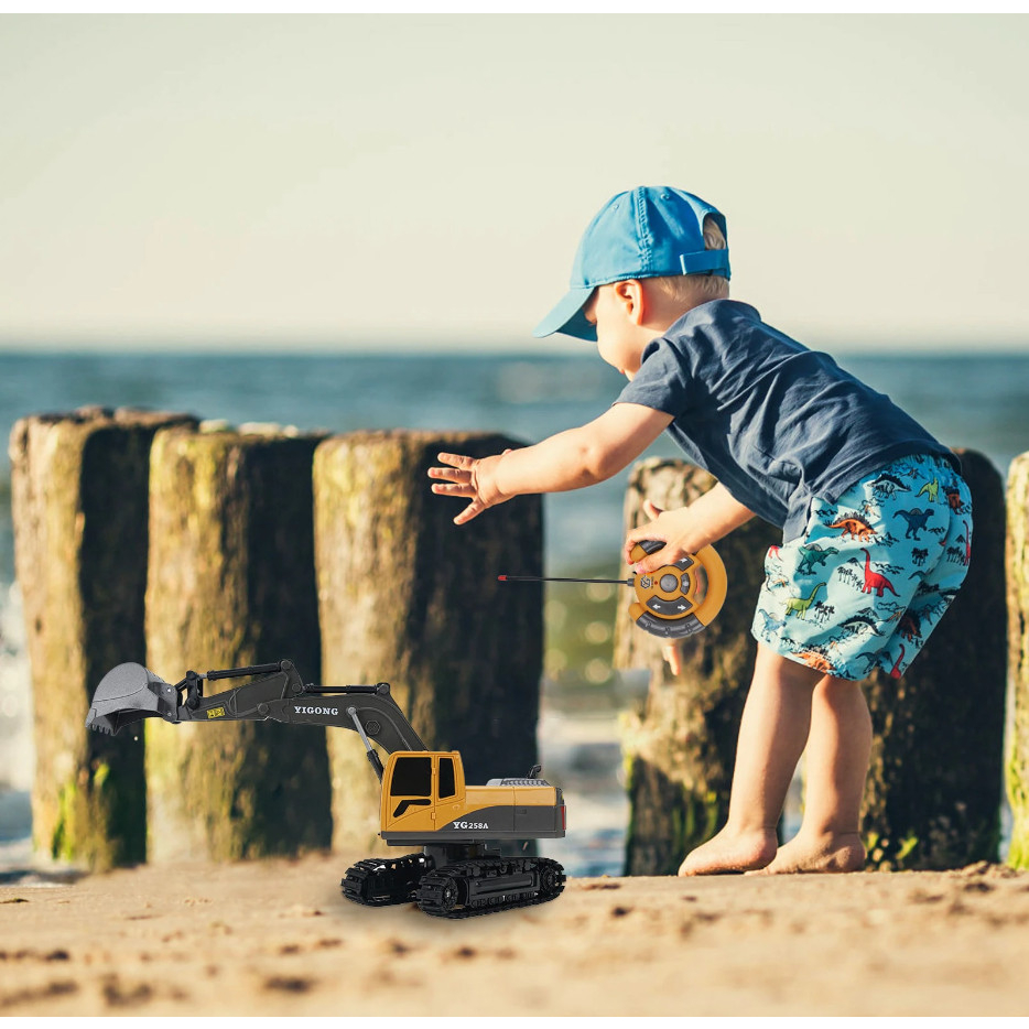 Combo máy múc điều khiển 6 kênh yigong YG-258A + xe ben 6 kênh XZS258