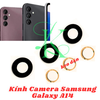 Kính camera sau thay cho máy Samsung A14 có sẵn keo dán