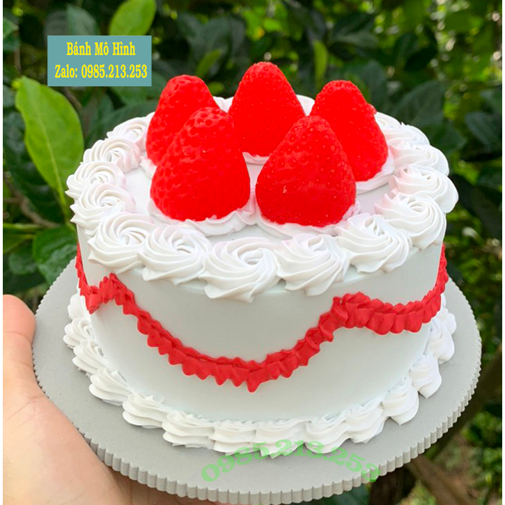 bánh kem chụp ảnh dâu tây cực xinh , bánh kem giả chụp hình