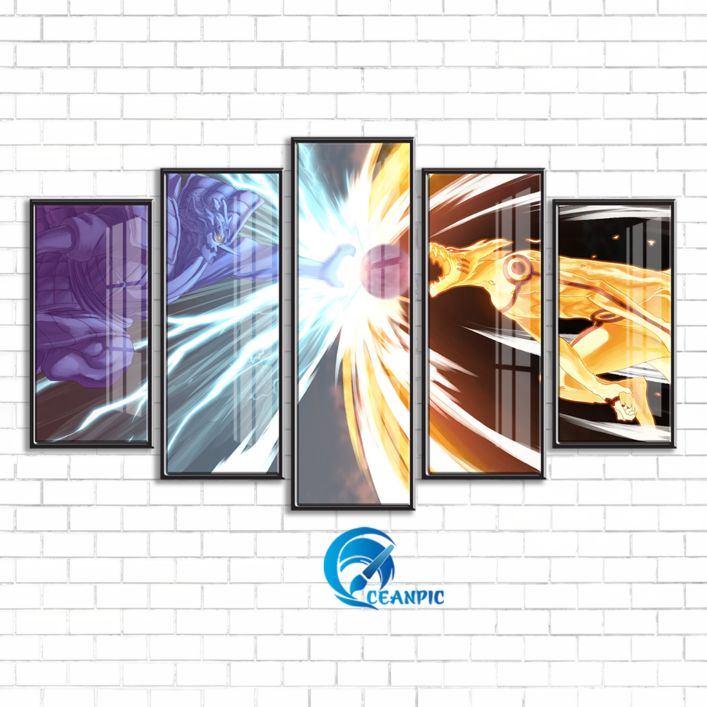 Set 5 Tấm Tranh Naruto Dán Tường CEANPIC Chất Liệu Nhựa Formex dày 5mm Tráng Gương - Nhân Vật NARUTO