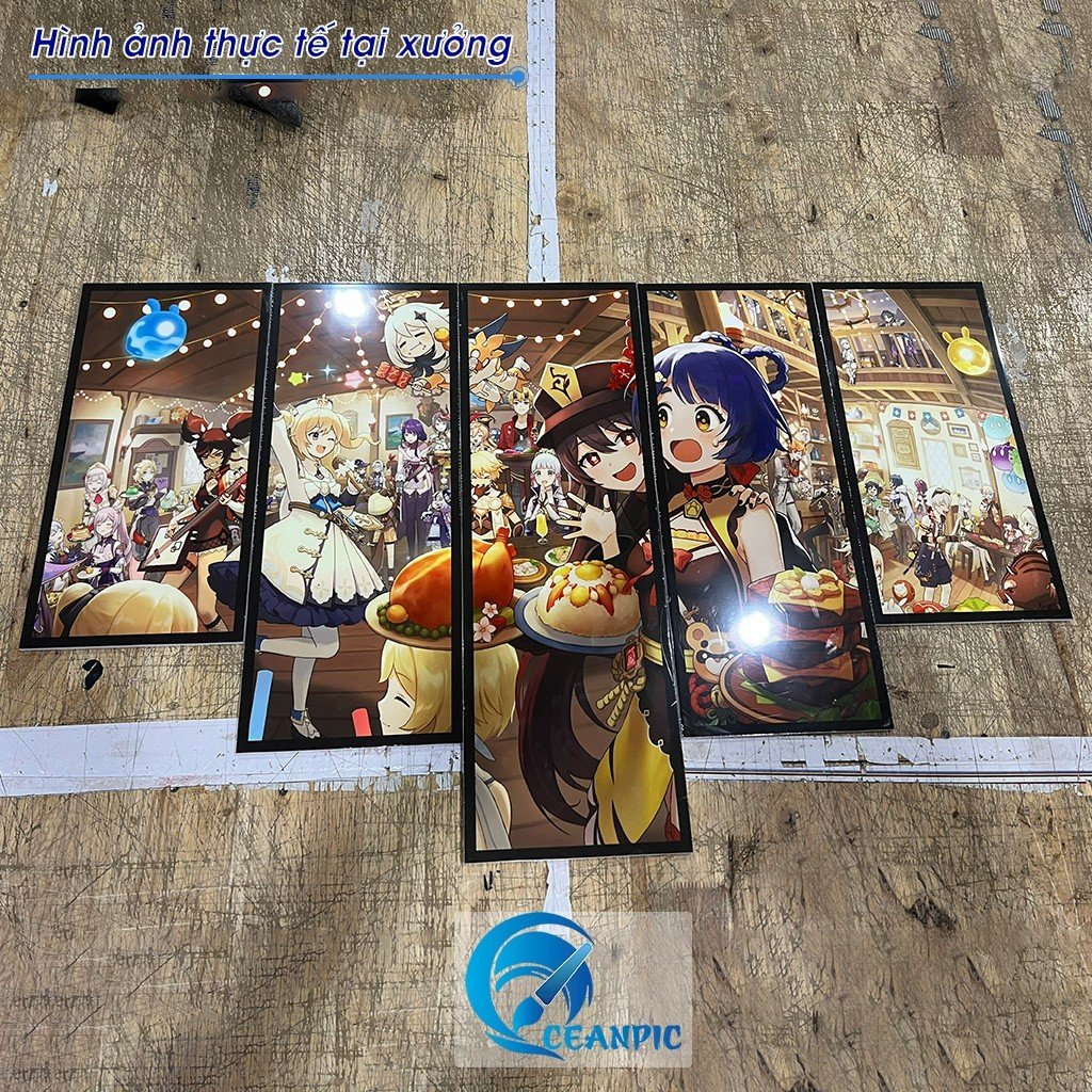 Set 5 Tấm Tranh Naruto Dán Tường CEANPIC Chất Liệu Nhựa Formex dày 5mm Tráng Gương - Nhân Vật NARUTO, HINATA