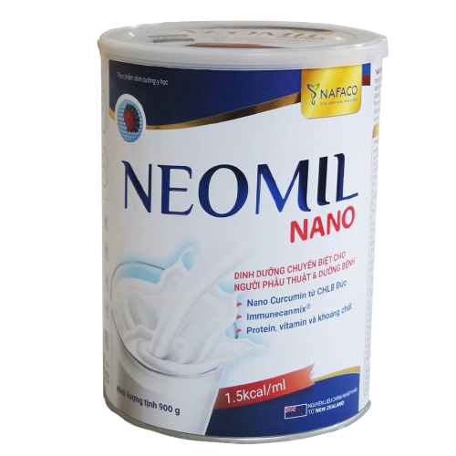 Sữa Bột Nafaco Neomil Nano 900g- Dinh dưỡng chuyên biệt cho người sau phẫu thuật và dưỡng bệnh
