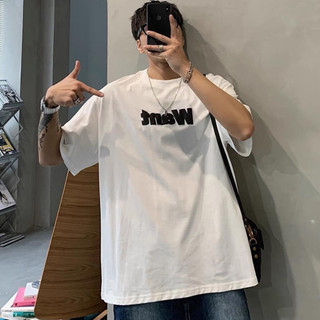 Áo Thun Nam In Chữ WANT Tay Lỡ Unisex Kiểu Dáng Hàn Quốc