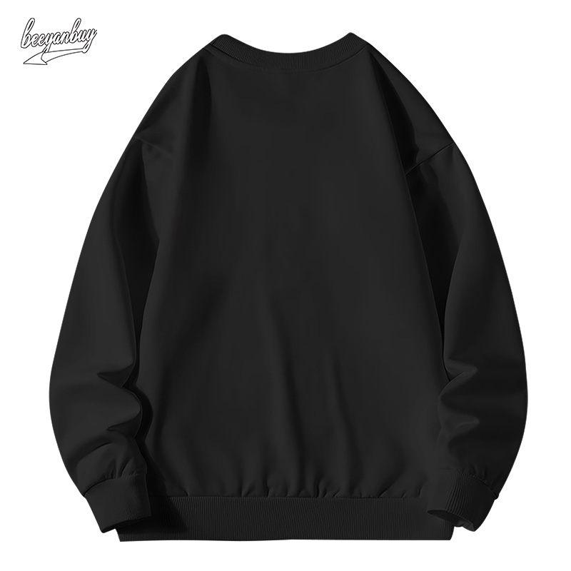 Áo sweater nam BEEYANBUY áo nỉ tay dài form rộng in hình unisex 100% cotton-Y0283