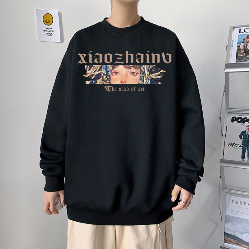 Áo sweater nam BEEYANBUY áo thun tay dài bigsize form rộng in hình unisex 100% cotton-Y0310