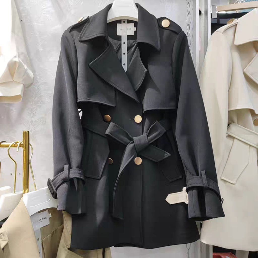 Áo khoác măng tô kèm dây đai chất kaki size S M L XL cho khách từ 38- 62kg, áo măng tô xịn