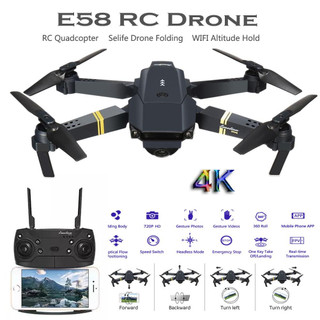 Flycam wifi E58 camera HD 4K tặng túi đựng