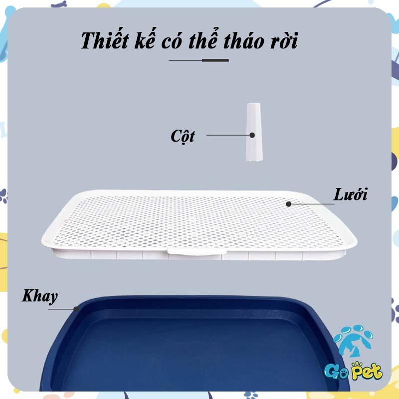 Khay vệ sinh cho chó Huấn luyện vệ sinh cho chó Bô thú cưng với giá đỡ 65 * 49 cm
