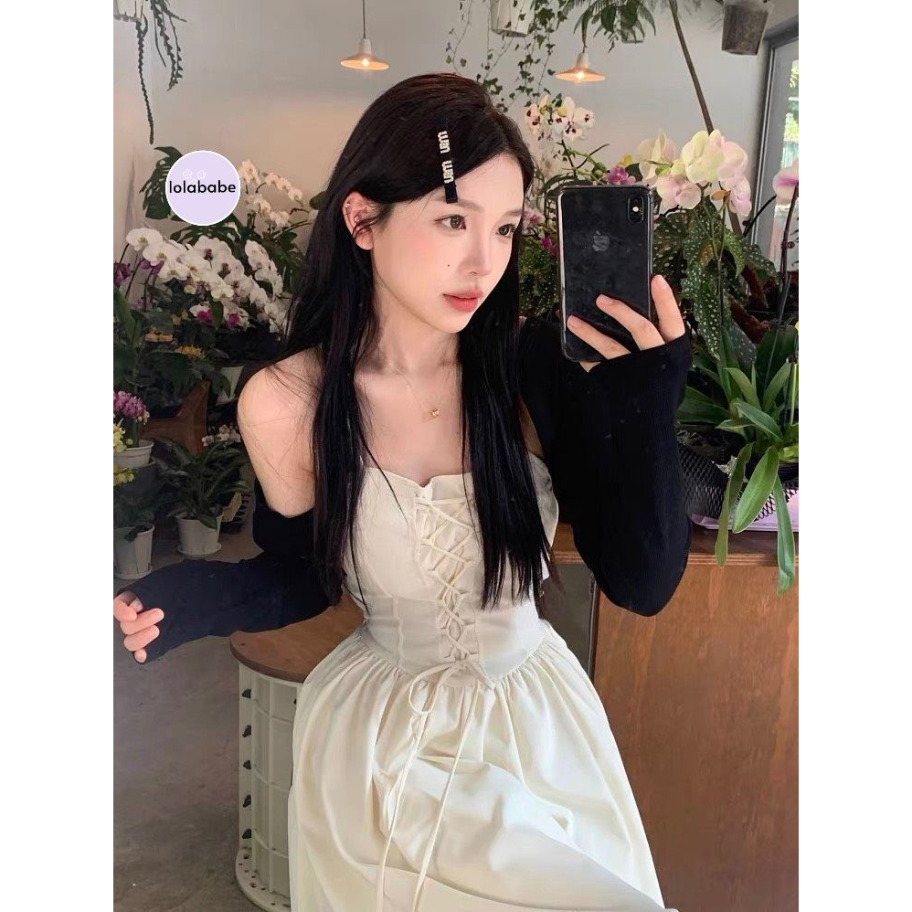 Váy đầm 2 dây phong cách dáng dài Lemon dress