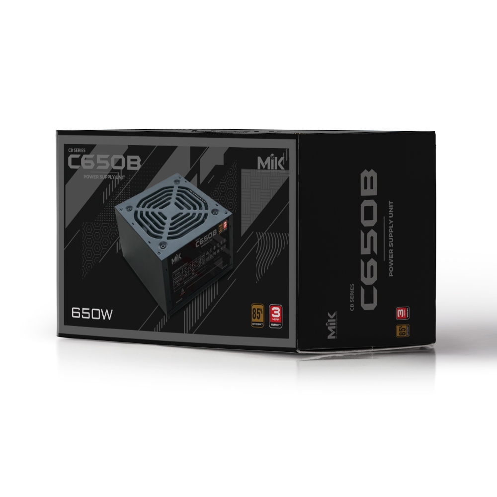 Nguồn máy tính MIK C650B - 650W Chuẩn 80 Plus Bronze - Bảo hành chính hãng 3 năm
