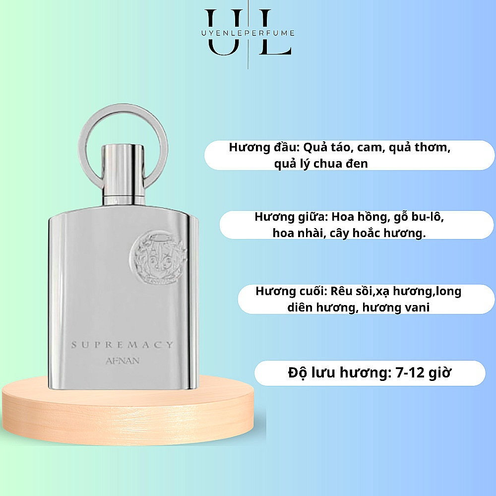 Nước hoa nam Afnan Supremacy Silver EDP 100ml