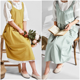 Tạp dề cotton cắm hoa, làm bánh, nấu ăn phong cách Nhật Hàn