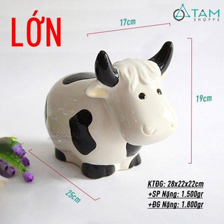 Tượng con bò sữa gốm TCV-BO-01