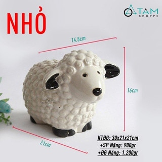 Tượng con cừu gốm béo ú TCV-CUU-01